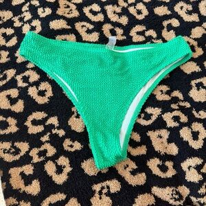 SHEIN Green Textured Bikini Bottom